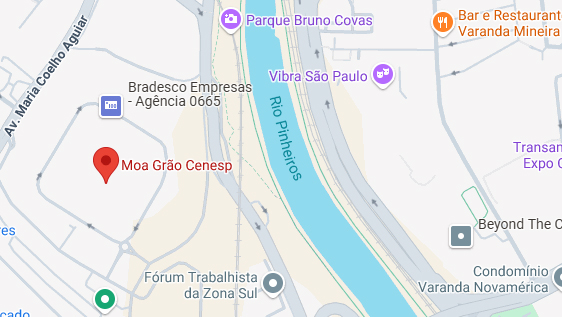 Imagem do google maps da localizacao do sitio
